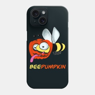 Pumpkin and naughty Bee funny gift idea Halloween Phone Case