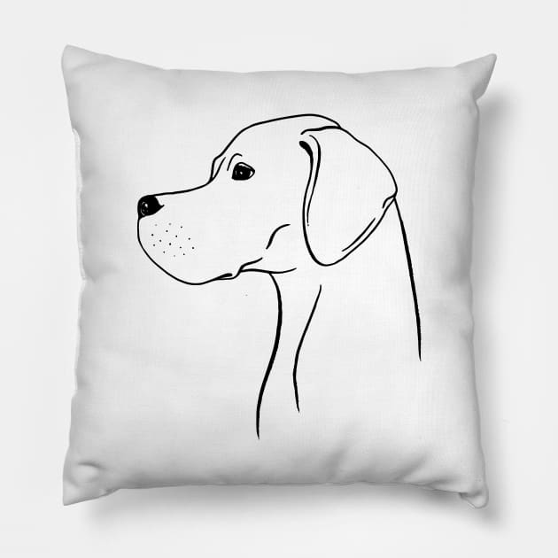 English Pointer (Black and White) Pillow by illucalliart