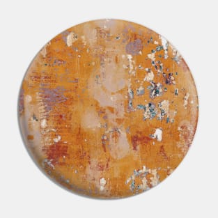 Peeling paint in yellow, orange, textured, rugged and weathered Pin