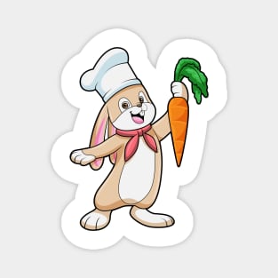 Rabbit as Cook with Carrot Magnet