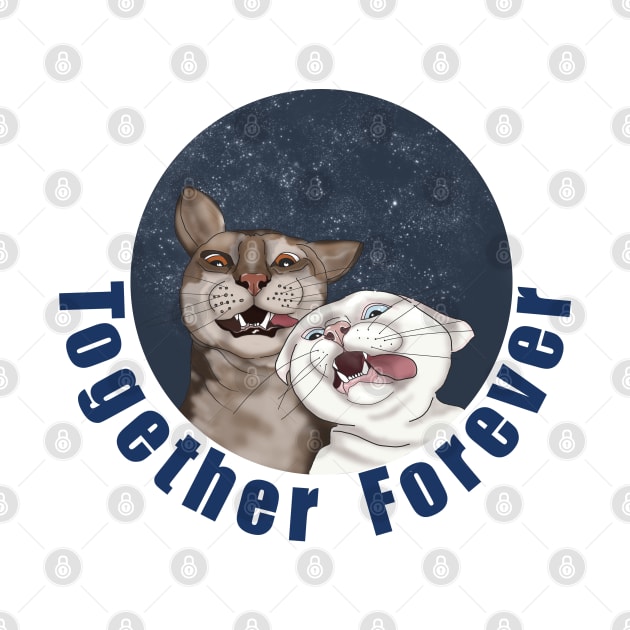 Funny cats Together forever by KateQR