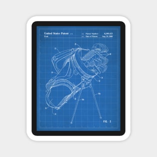 Golf Bag Patent - Golfer Golfing Caddy Art - Blueprint Magnet