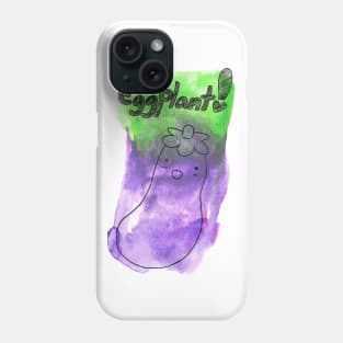 Cute Watercolor Eggplant! Phone Case