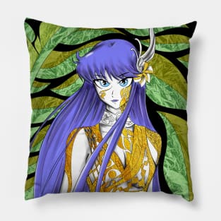 saori the goddess of justice athena ecopop Pillow