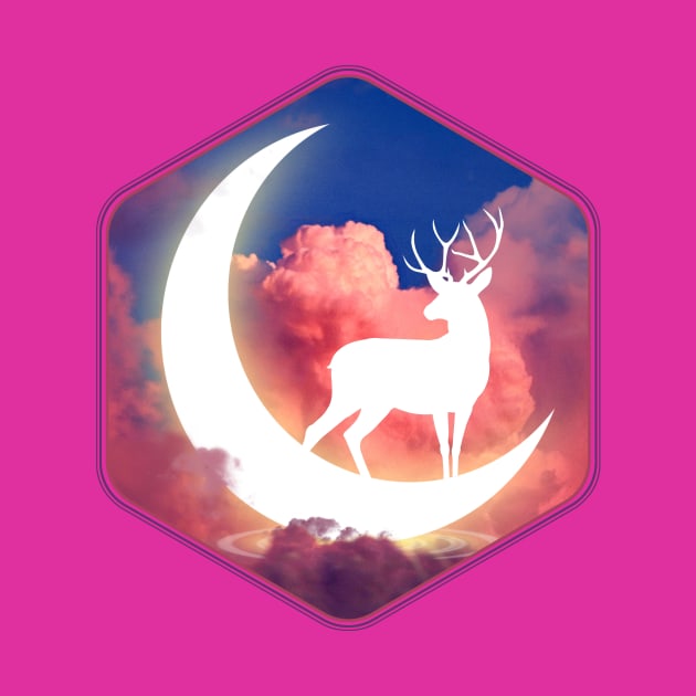 Deer in the Moonlight by DavidLoblaw
