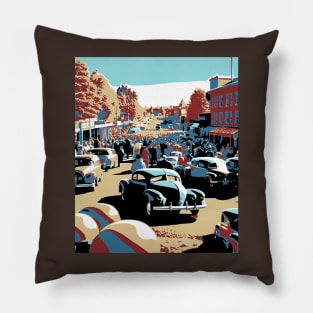 Retro Thanksgiving Day Parade Pillow