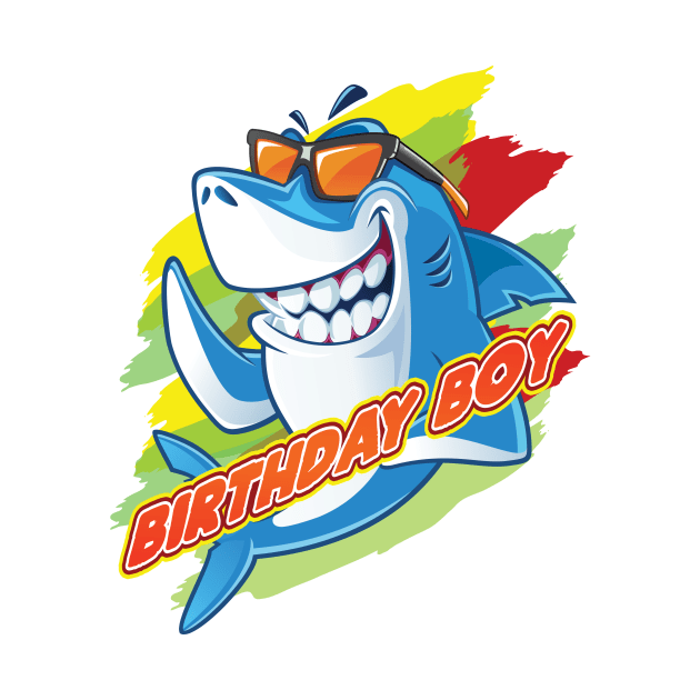 'Shark Birthday Boy' Awesome Shark Gift by ourwackyhome