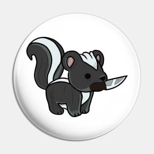 Skunk with a knife! Pin