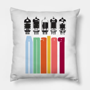 Analog Tubes Retro Stripes Pillow