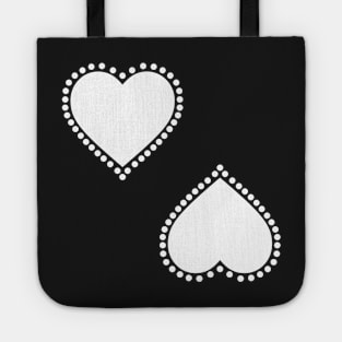 dotted heart pattern Tote