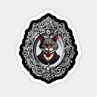 Halloween Cat, Vampire Cat Portrait Magnet