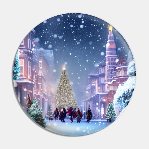 Christmas Snowing Pin by SmartPufferFish