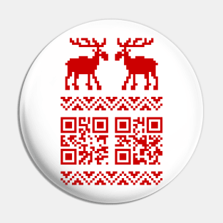 Moose QR Code Sweater Pin