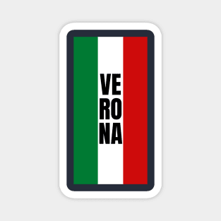 Verona City in Italian Flag Vertical Magnet