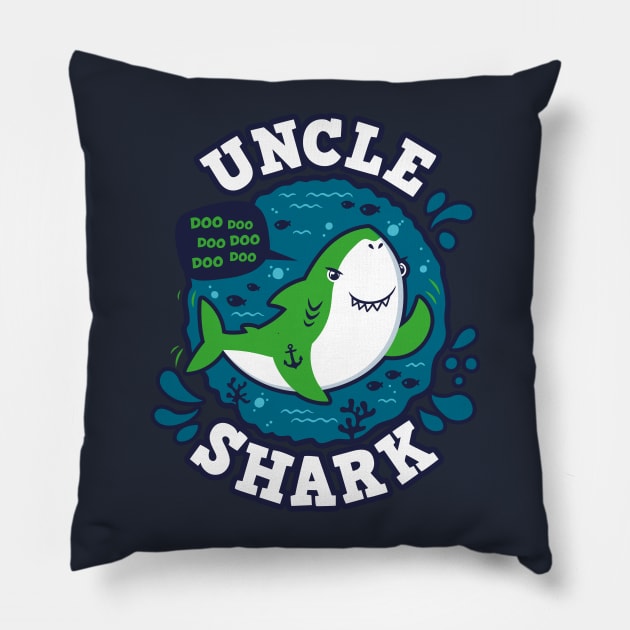 Uncle Shark (trace) Pillow by Olipop