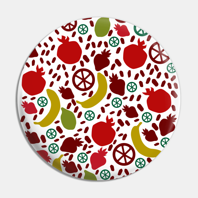 Fruit pattern Pin by AtomicTurquoise