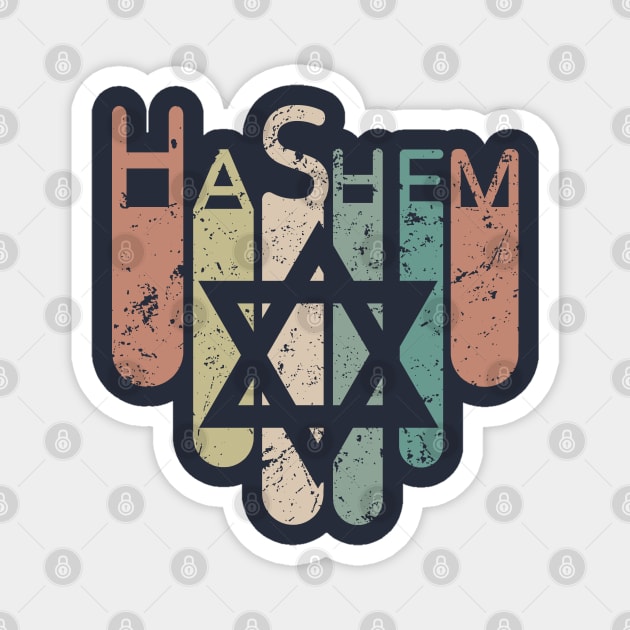 Hashem Star of David Retro Magnet by Thank HaShem