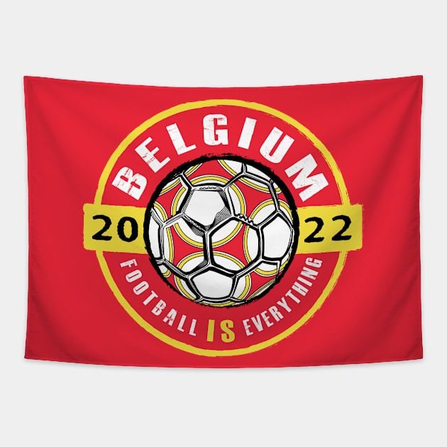 Football Is Everything - Belgium 2022 Vintage Tapestry by FOOTBALL IS EVERYTHING