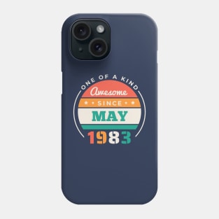 Retro Awesome Since May 1983 Birthday Vintage Bday 1983 Phone Case