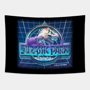 Retro Park 80's Metallic 3D Dinosaur Style Tapestry