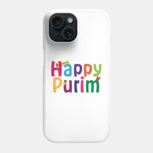 Happy Purim colorful design Phone Case