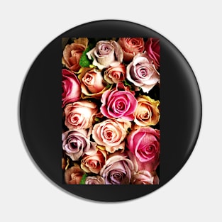 Vintage Rose Bouquet Pin