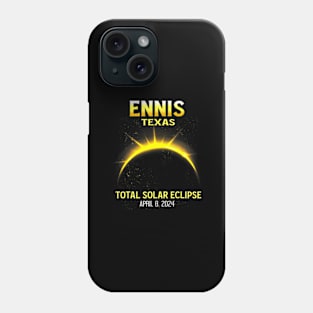 Ennis Texas Eclipse 2024 Total Solar Eclipse Phone Case