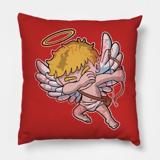 Dabbing Cupid Valentine's Day Pillow