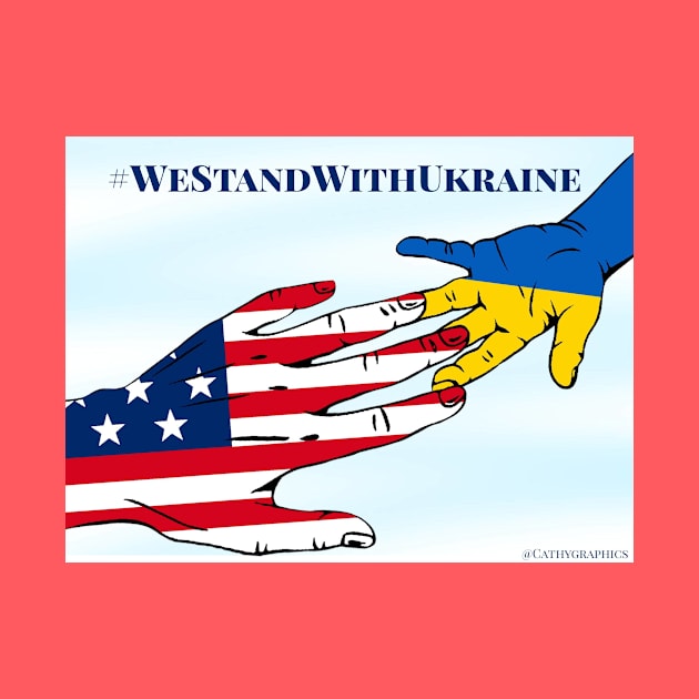 We stand with Ukraine usa by CathyGraphics