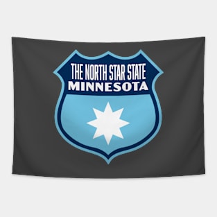 Vintage Minnesota The North Star State Shield Tapestry