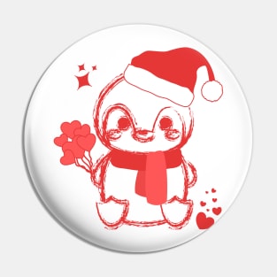 Cute Red Baby Penguin Pin