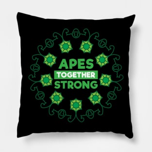 Apes Together Strong Emerald Pillow