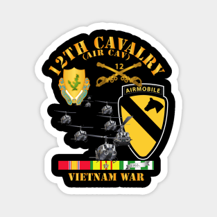 12th Cavalry (Air Cav) - 1st  Cav Division w SVC Magnet