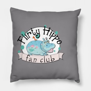 Small World Flirty Hippo Fan Club Pillow