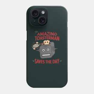 The Amazing Toasterman Saves The Day Funny Chrome Toaster Robot Phone Case