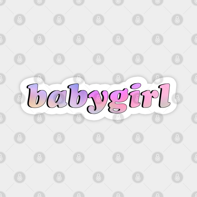 Babygirl (pastel) Magnet by kassiopeiia