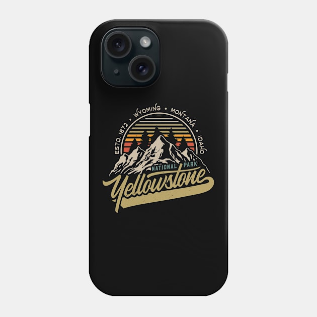 Yellowstone National Park Hiking Camping Phone Case by MarkusShirts