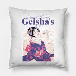 Geisha and Dragon 7001 Pillow