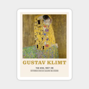 Gustav Klimt The Kiss Painting Exhibition Magnet