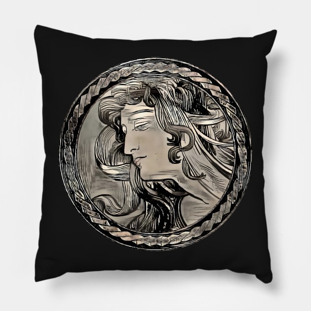 Framed Dream of Vitrail Pour la facade de la Boutique Fouquet Pillow by Swabcraft