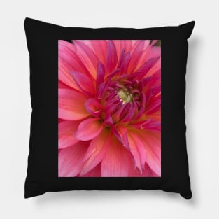 Neon Pink Summer Dahlia Bud Pillow