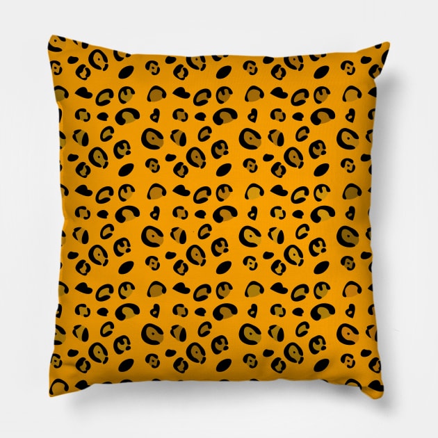 Golden Leopard/Cheetah Pattern Pillow by XanderWitch Creative