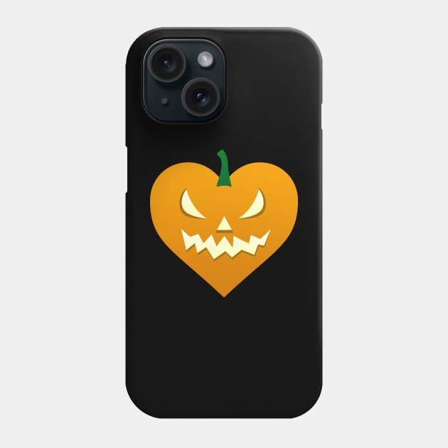 Jack o' Lantern Heart Phone Case by Daniela A. Wolfe Designs