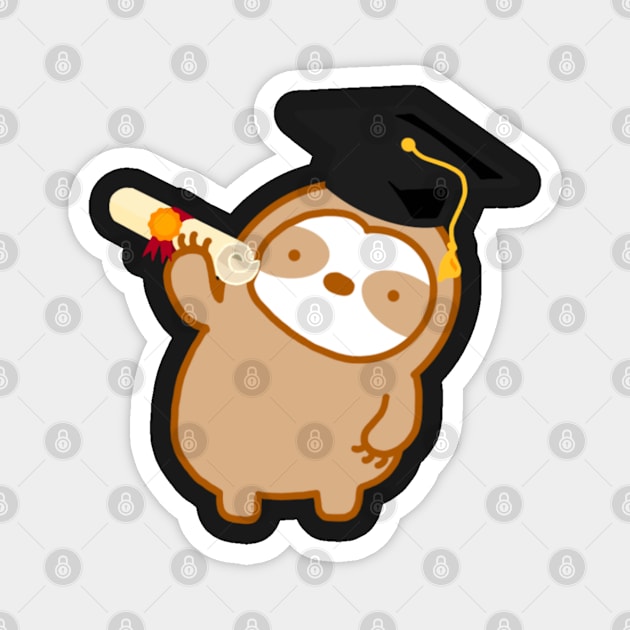 Cute Graduation Sloth Magnet by theslothinme