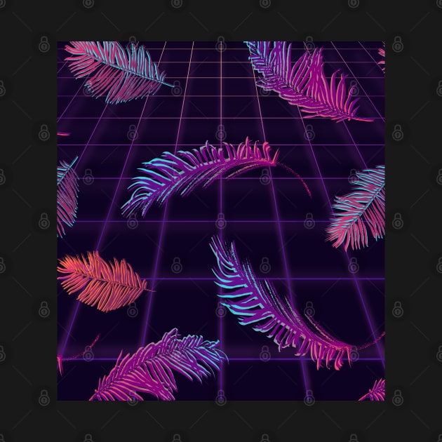 Synthwave Palm Leaves Aesthetic by edmproject