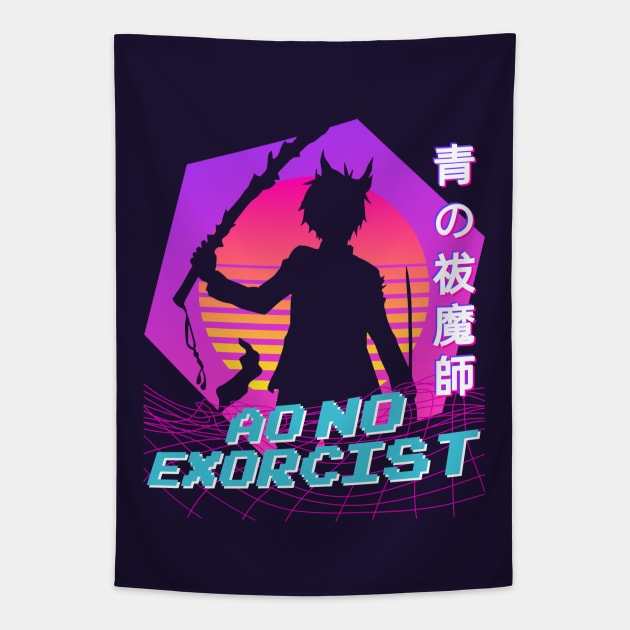 Blue Exorcist - Vaporwave Tapestry by The Artz