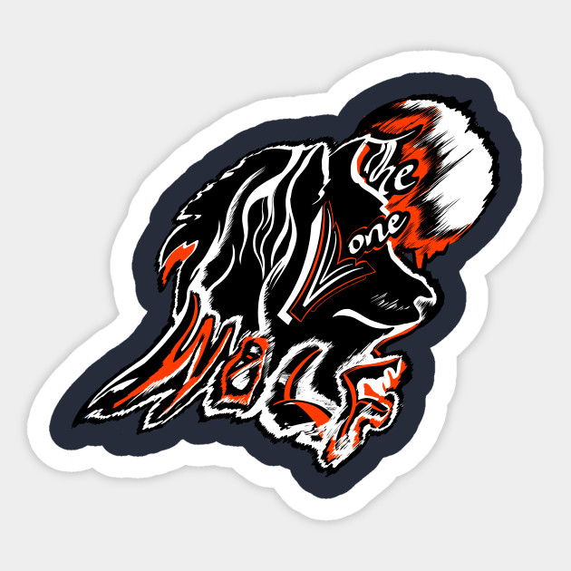 The Lone Wolf Wolf Sticker Teepublic