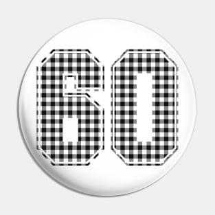 Plaid Number - 60 - Dark Pin