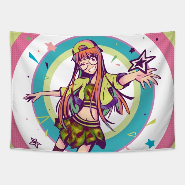 Dancing Futaba Tapestry by OkiComa