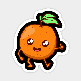 Kawaii Cartoon Orange Magnet